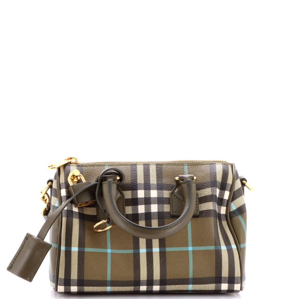 Burberry Mini Bowling Bag Check E-Canvas